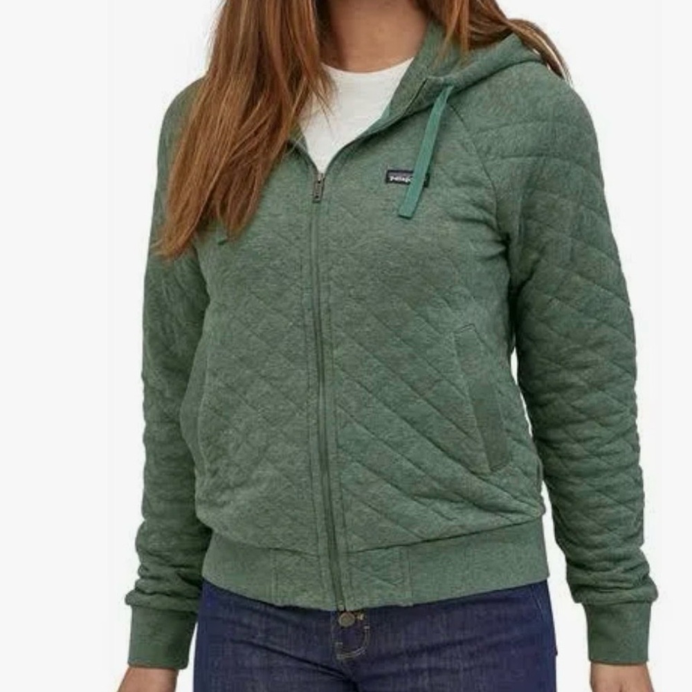 Patagonia Women’s Organic Cotton Quilt Hoody - Small Regen Green - Picture 13 of 13